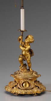 Gilt Bronze Lamp Base probably