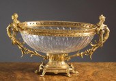 GILT BRONZE MOUNT CUT CRYSTAL