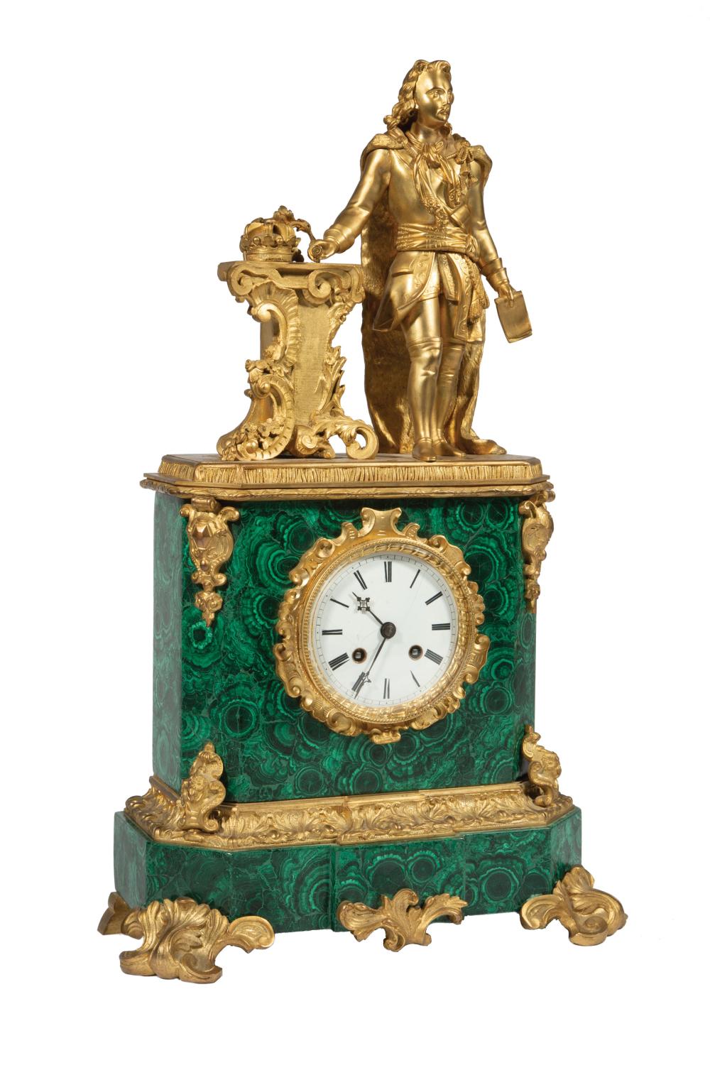 GILT BRONZE-MOUNTED AND MALACHITE