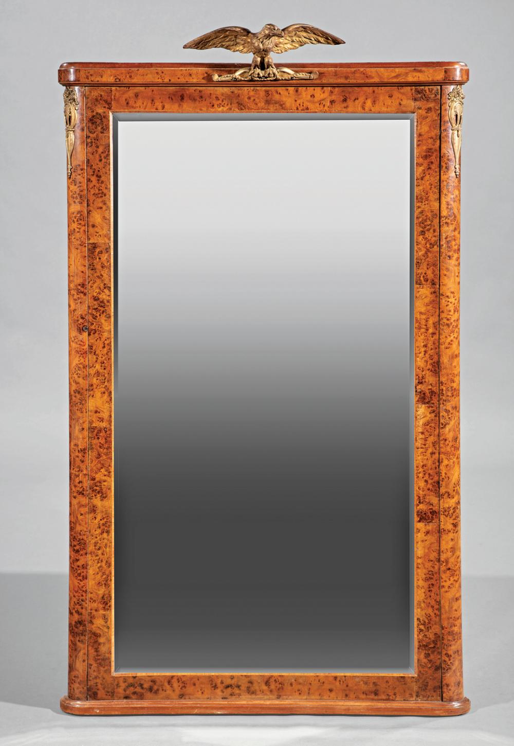 GILT BRONZE-MOUNTED BURLED WALNUT