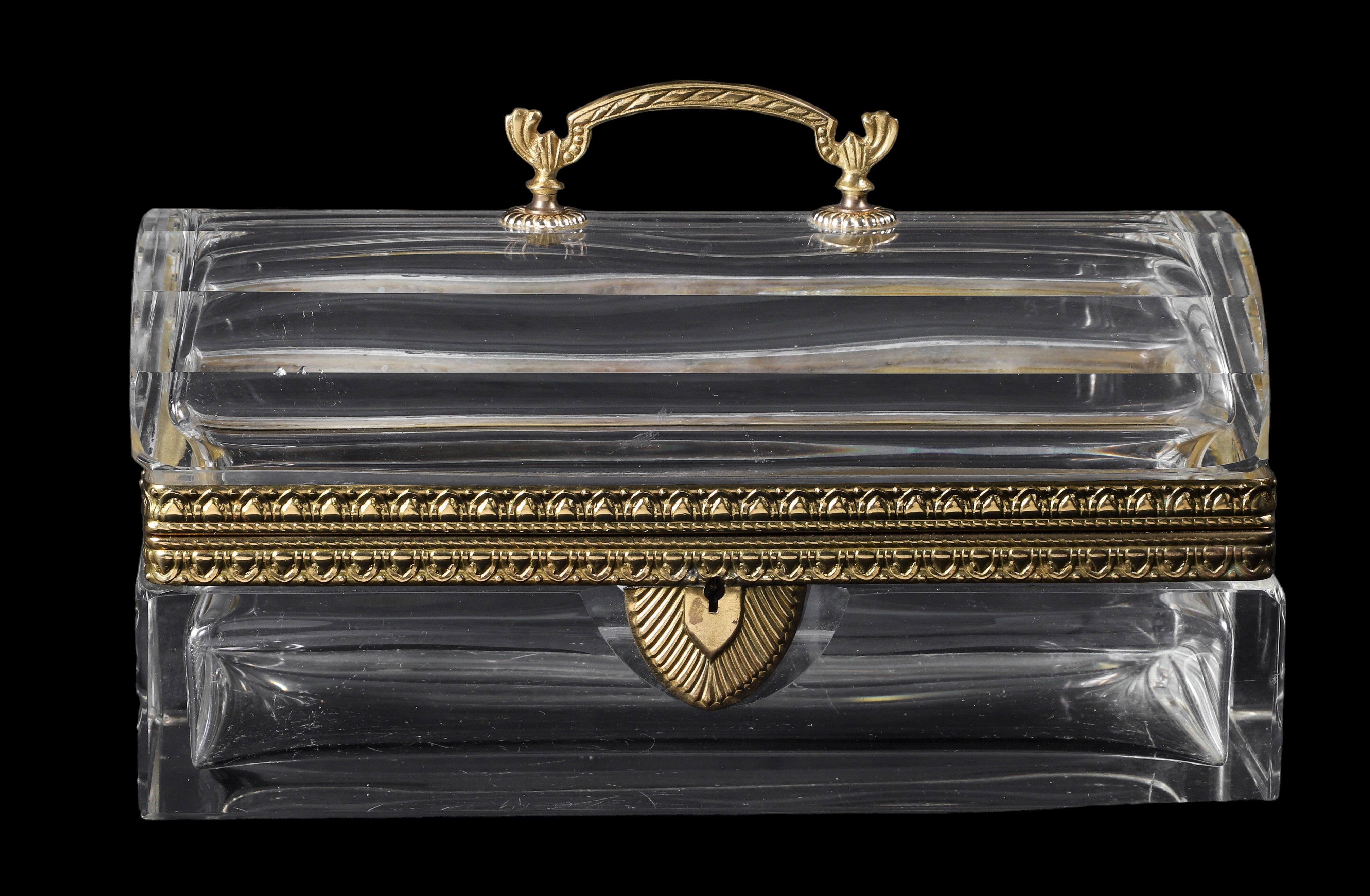 Gilt bronze mounted crystal jewelry