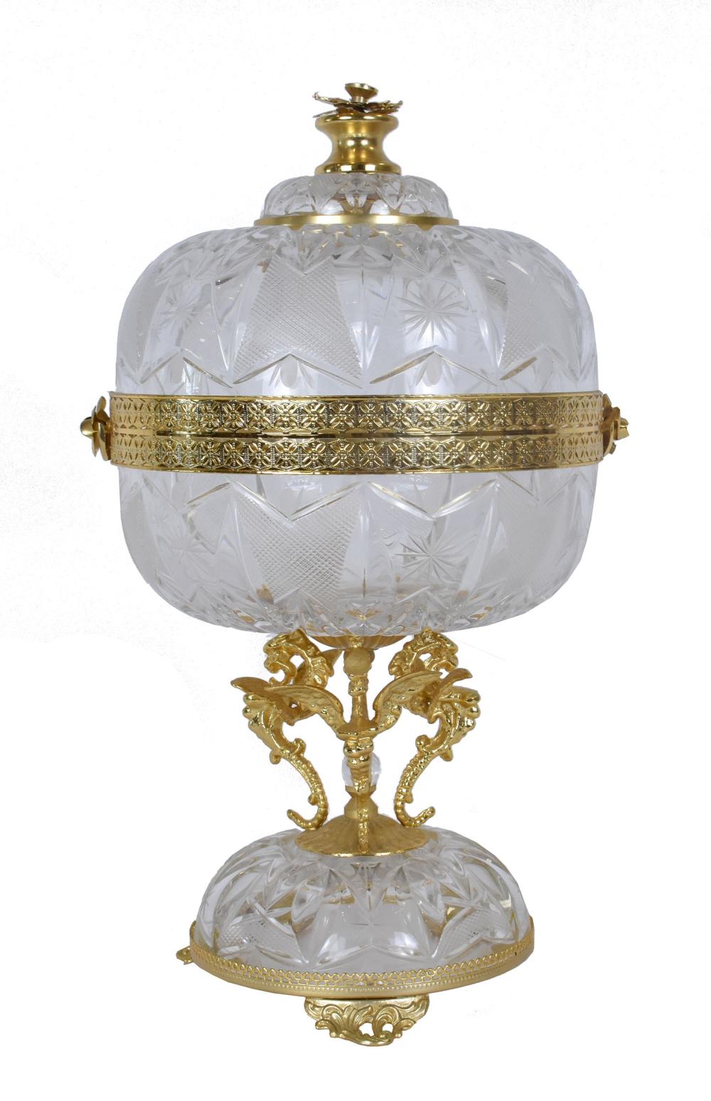 GILT BRONZE MOUNTED CUT-GLASS
