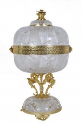 GILT BRONZE MOUNTED CUT-GLASS