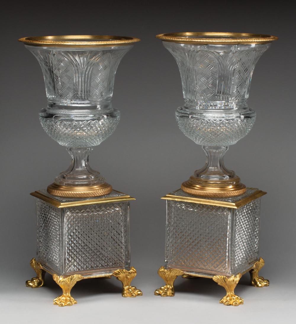 GILT BRONZE-MOUNTED CUT GLASS
