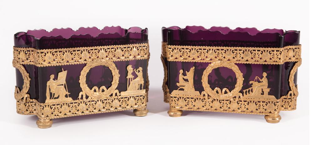 GILT BRONZE-MOUNTED GLASS