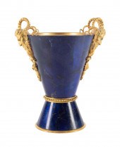 GILT BRONZE MOUNTED LAPIS LAZU