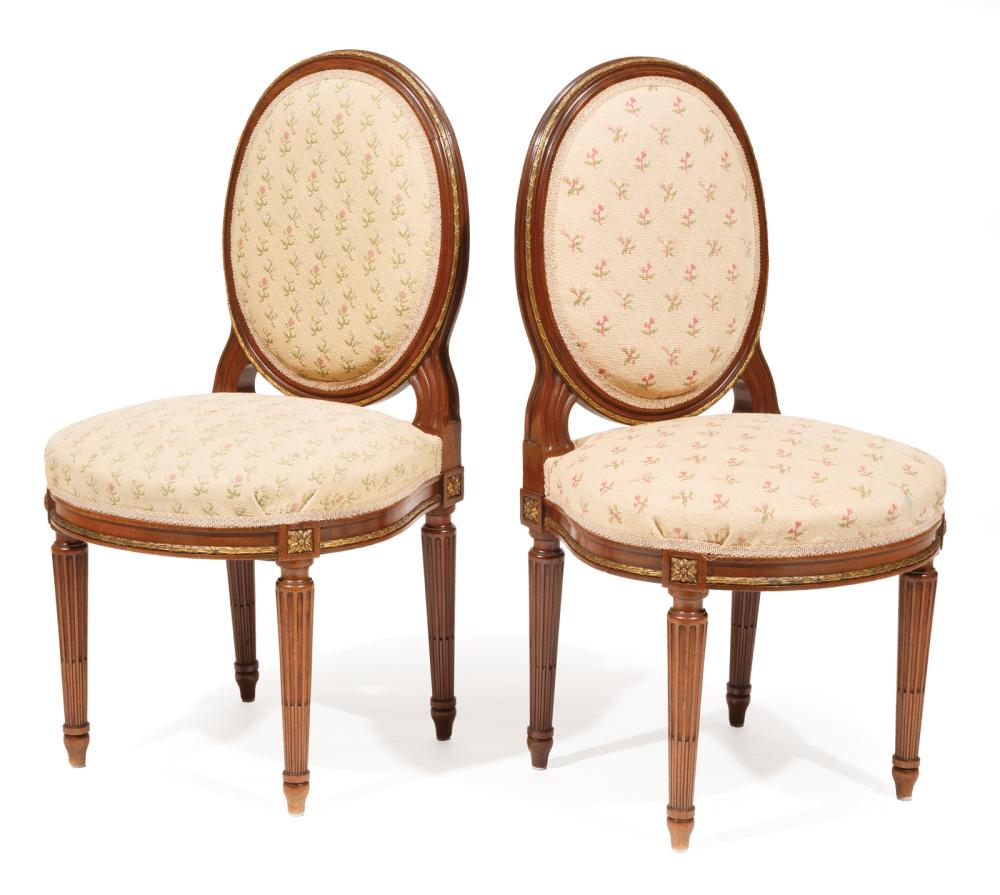 GILT BRONZE-MOUNTED MAHOGANY SIDE