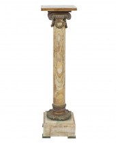 GILT BRONZE-MOUNTED ONYX PEDES
