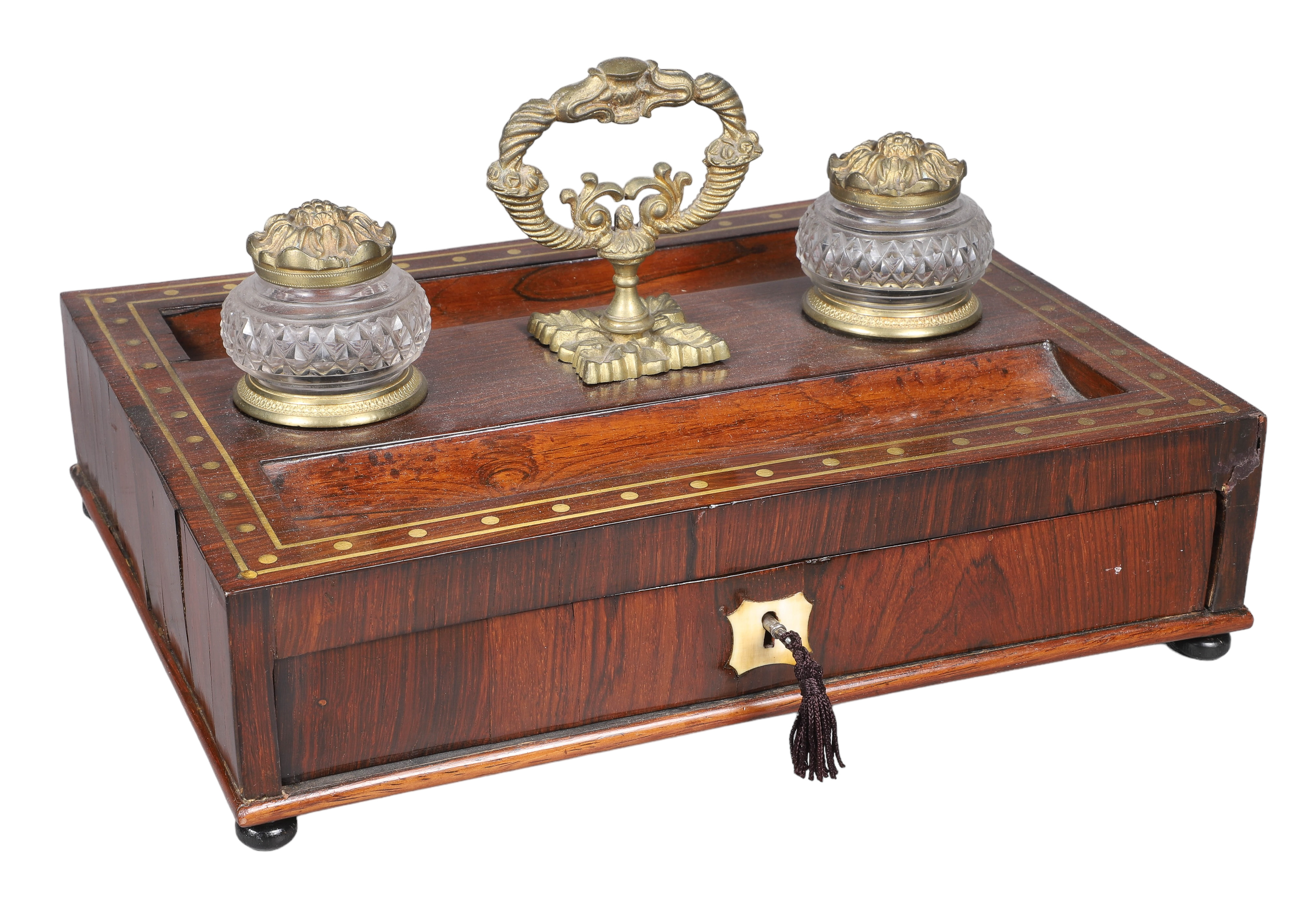 Gilt bronze mounted rosewood desk