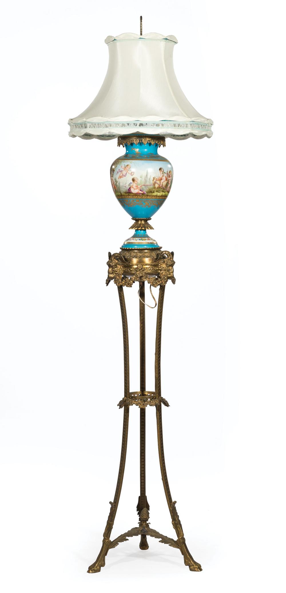 GILT BRONZE-MOUNTED SEVRES-STYLE