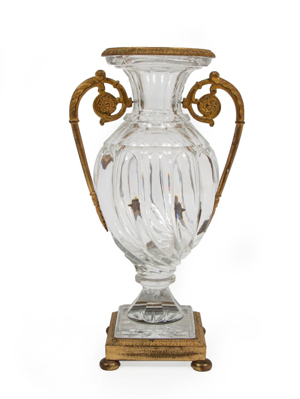 GILT BRONZE-MOUNTED URN AND
