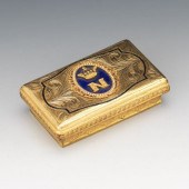 GILT BRONZE NAPOLEONIC BOX, CA