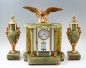 GILT BRONZE & ONYX FRENCH CLOC