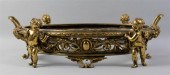 GILT-BRONZE OVAL MOUNT HELD AL
