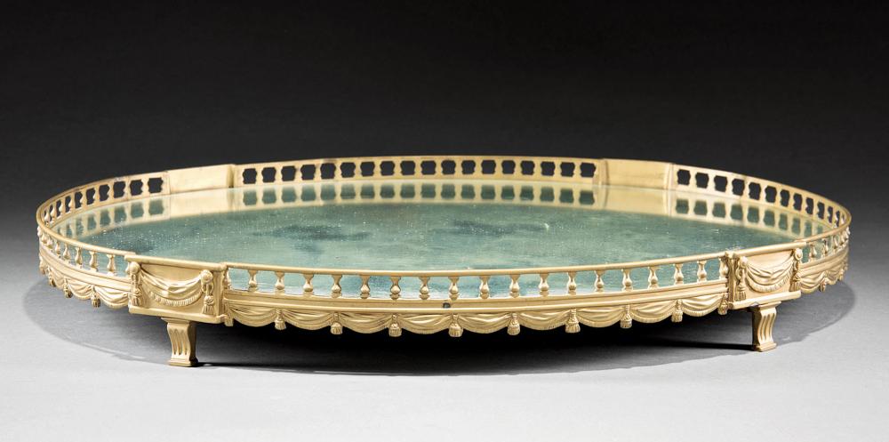 GILT BRONZE OVAL SURTOUT DE