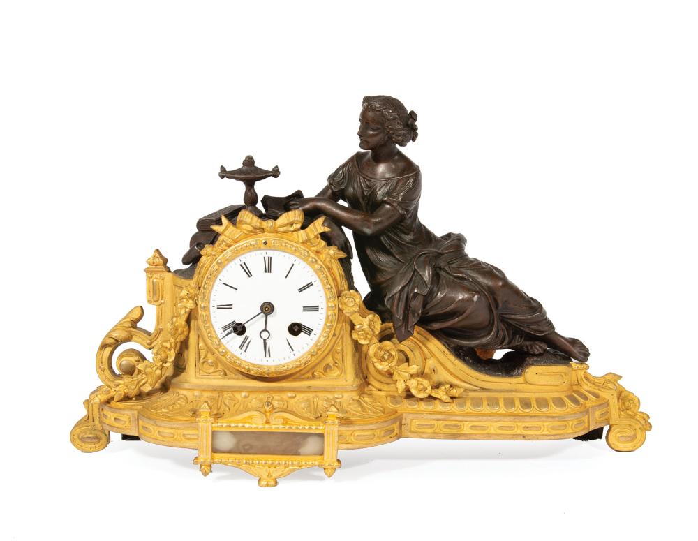 GILT BRONZE, PATINATED METAL