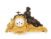 GILT BRONZE, PATINATED METAL F