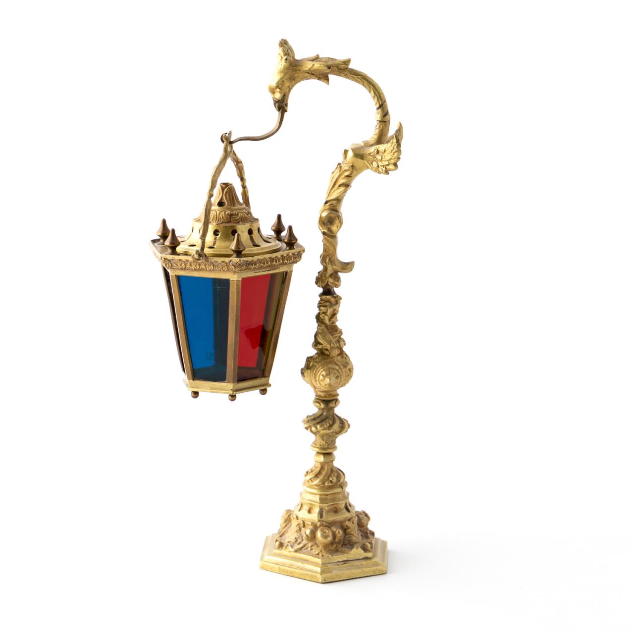 GILT BRONZE PHEONIX & LANTERN