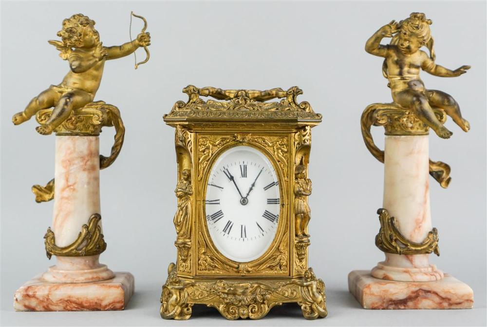 GILT-BRONZE RENAISSANCE STYLE CLOCK