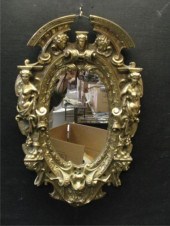 Gilt Bronze Rococo Style Mirro