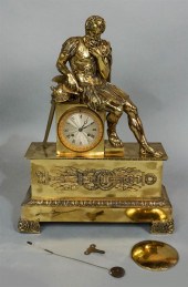 GILT-BRONZE ROMAN FIGURAL MANT
