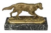 GILT BRONZE SCULPTURE RETRIEVE