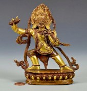 GILT BRONZE SCULPTURE, VAJRAPA
