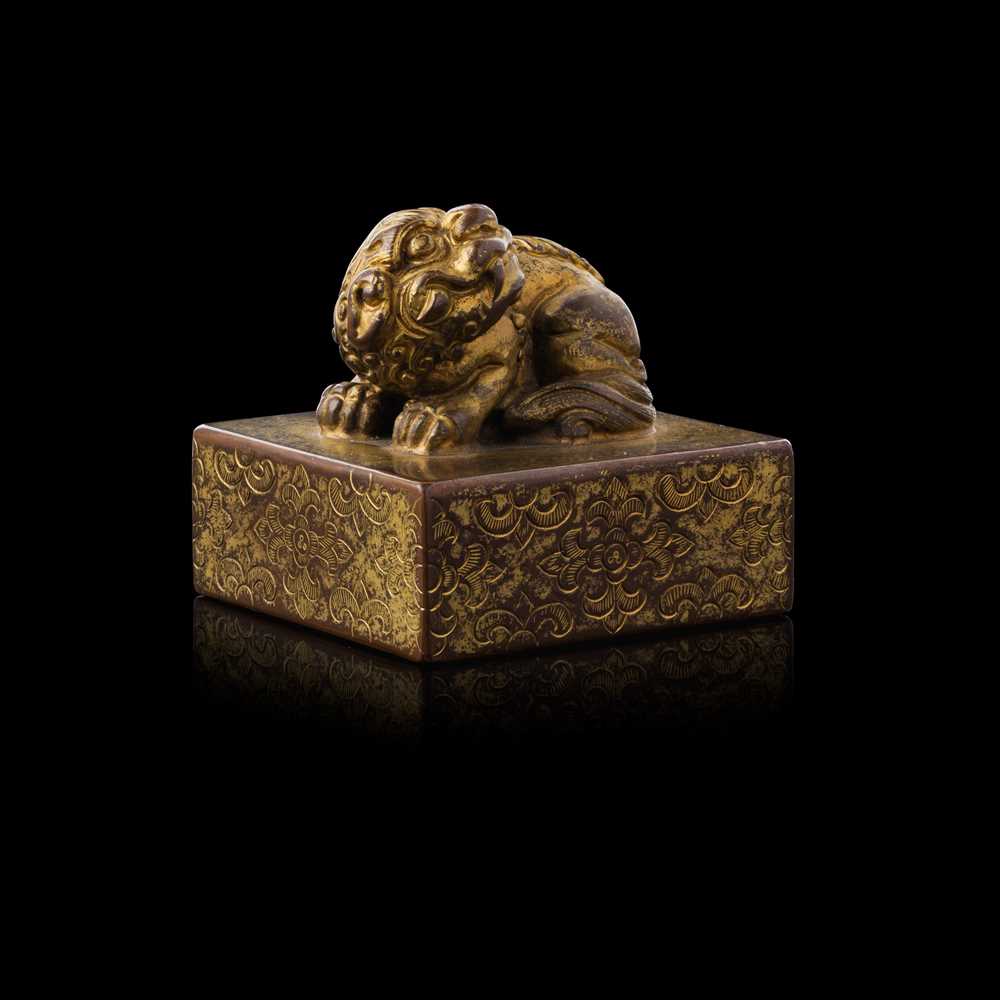 GILT-BRONZE SEAL ???????cast with a