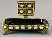 Gilt Bronze Smoking Set w/ opa