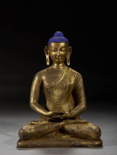 GILT BRONZE STATUE OF AMITABHA