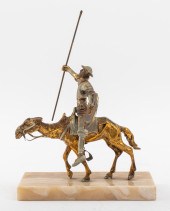 GILT BRONZE STATUE OF DON QUIX