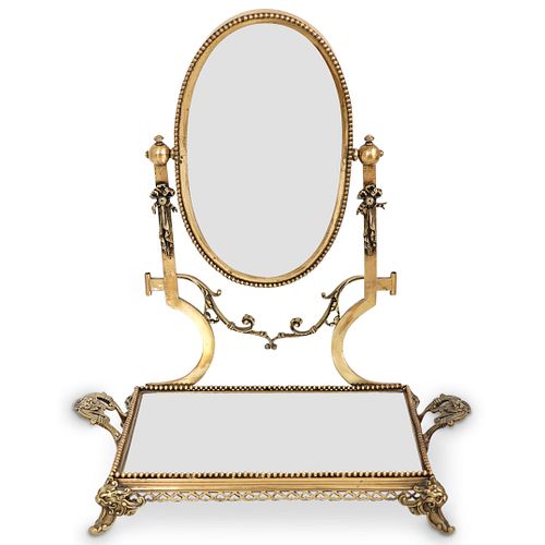GILT BRONZE SWIVEL TABLETOP
