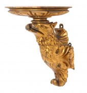 GILT CARVED WOOD EAGLE BRACKET