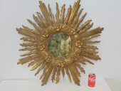 GILT & CARVED WOOD SUNBURST MI