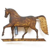 GILT CAST IRON HORSE WEATHERVA