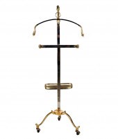 GILT & CHROMED METAL VALET STA