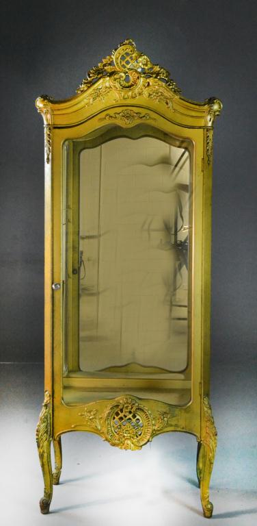 Gilt Curio CabinetCarved scrollwork