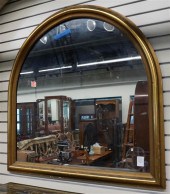 GILT DECORATED ARCHED MIRROR,