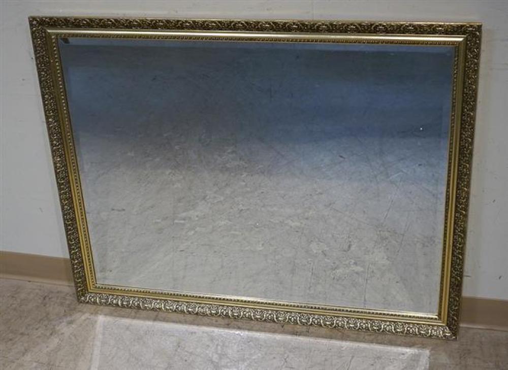 GILT DECORATED BEVEL EDGE MIRROR,