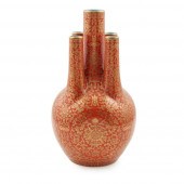 GILT-DECORATED IRON-RED-GROUND