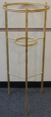 GILT DECORATED METAL TALL BIST