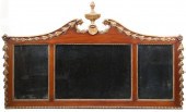 GILT DECORATED OVERMANTEL MIRR