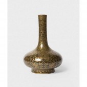 GILT-DECORATED TEA-DUST-GLAZED