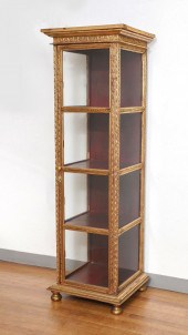 GILT DISPLAY CABINET: Gilt dis