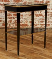 GILT EBONIZED OCCASIONAL TABLE