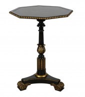GILT & EBONIZED WOOD TRIPOD TA