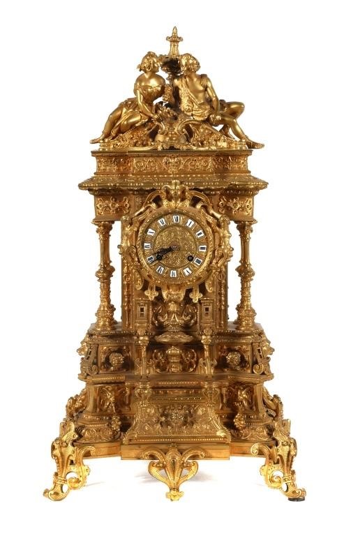 GILT FIGURAL BERROLLA FRENCH MANTEL