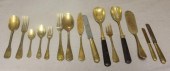 Gilt Flatware Set in Oak Prese
