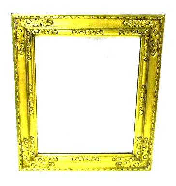 Gilt frame wall mirror  scroll