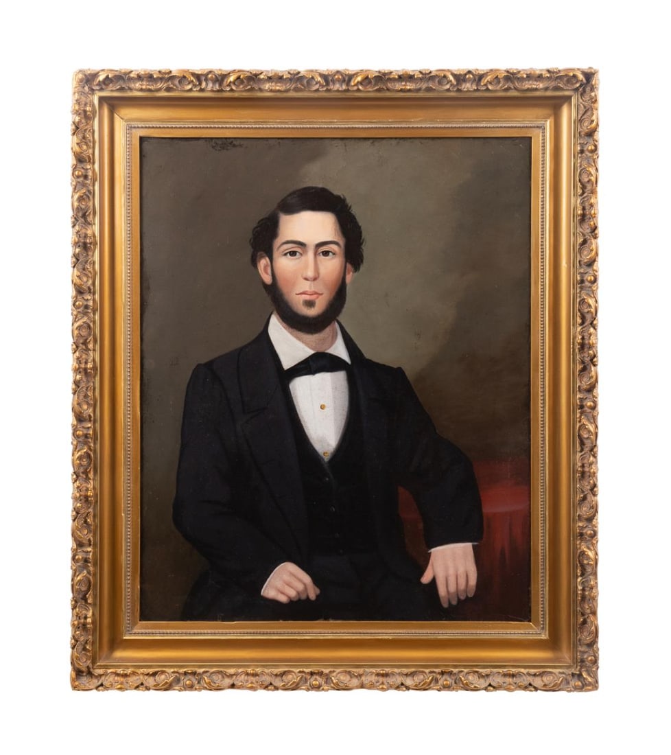 GILT FRAMED O/C PORTRAIT OF A